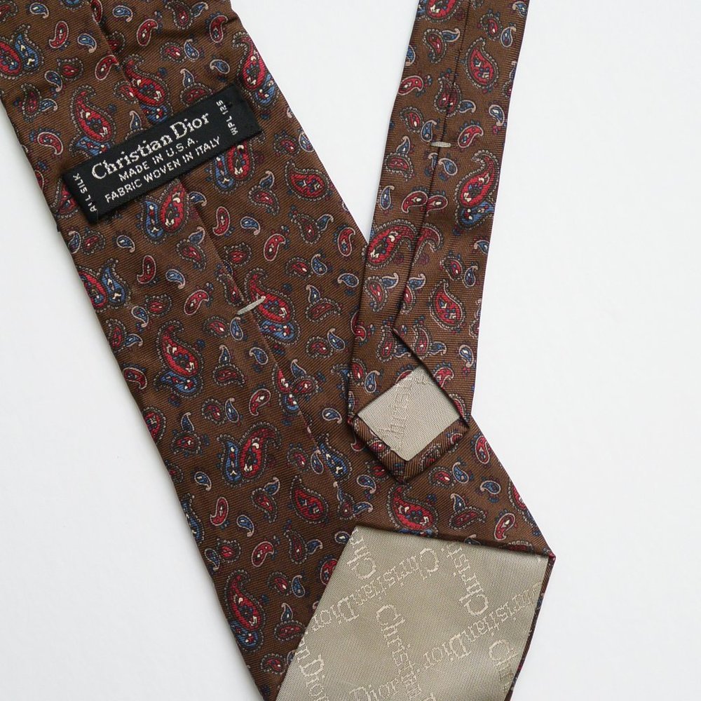 DIOR - Chocolate Paisley Tie